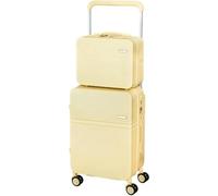 ZQNDFAC Juego de Maletas rígidas de 2 Piezas, Equipaje de Mano multifunción USB, Cubierta con Ruedas de Viaje de 20 ", 24" y 26 "+ Estuche de Belleza de 13" Bolsas de Viaje