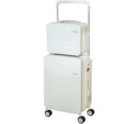 ZQNDFAC Juego de Maletas rígidas de 2 Piezas, Equipaje de Mano multifunción USB, Cubierta con Ruedas de Viaje de 20 ", 24" y 26 "+ Estuche de Belleza de 13" Bolsas de Viaje