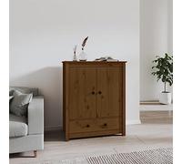 ZQQLVOO Aparador buffet bar enfriador de vino, 83 x 41,5 x 100 cm, madera maciza de pino para salón, comedor y cocina