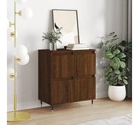 ZQQLVOO Aparador de Madera de Ingeniería con Patas de Hierro, Amplio Armario de Almacenaje para Organizar y Exhibir Objetos Decorativos, Estructura Estable y Resistente a la Humedad