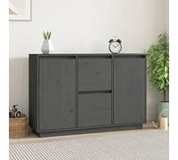 ZQQLVOO Aparador gris armario de jardín para interior dormitorio 111 x 34 x 75 cm madera maciza de pino