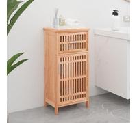 ZQQLVOO Armario de Baño con 2 Compartimentos y Cajón de Madera de Nogal Sólido para Amplio Almacenamiento y Ventilación Óptima, Mueble de Aseo con Puerta Práctica