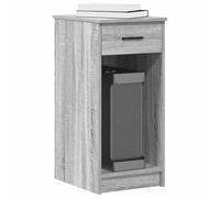ZQQLVOO Armario para ordenador con cajón Sonoma gris 35 x 45 x 77 cm, espacio para carcasa de PC y accesorios, organizador de escritorio de madera resistente, mesa auxiliar versátil