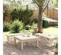 ZQQLVOO Bancos de jardín, 2 unidades, madera maciza de abeto, asientos para el jardín, sillas de balcón para jardín al aire libre