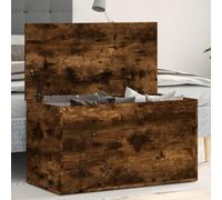 ZQQLVOO Baúl de almacenamiento de roble ahumado, 84 x 42 x 46 cm, material de madera, espacio de almacenamiento, multifuncional, mesa de café, mesa auxiliar, placa superior estable, resistente a la
