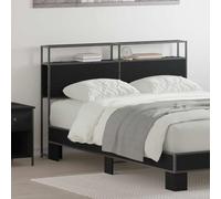 ZQQLVOO Cabecera de Almacenamiento con cabecera Roble Negro Modern Upholstered Storage Bed Frame with USB-C Charging, Durable Wood and Metal Construction, Functional SH