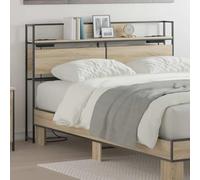 ZQQLVOO Cabecera de Almacenamiento con cabecera Roble Sonoma Modern Storage Headboard with Built-in Charging Station, Sleek Design for Bedroom Organization and Convenie