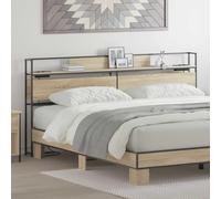 ZQQLVOO Cabecera de Almacenamiento con cabecera Roble Sonoma Modern Storage Headboard with Built-in Charging Station, Sleek Design for Bedroom Organization and Convenie