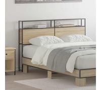 ZQQLVOO Cabecera de Almacenamiento con cabecera Roble Sonoma Modern Upholstered Storage Bed Frame with USB-C Charging, Durable Wood and Metal Construction, Functional S