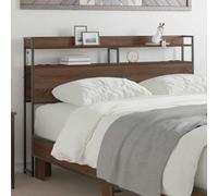 ZQQLVOO Cabecera de Almacenamiento con Estante Marrón Roble Modern LED Headboard with USB-C Ports and Storage Compartments for Bedroom Organization and Stylish Decor 15