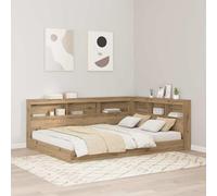 ZQQLVOO Cabecera de Almacenamiento con Estante Roble Artisan L-Shaped Bed Headboard with Built-in Shelves, Minimalist Space-Saving Design for Bedroom Storage and Organi