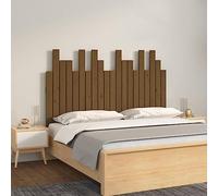 ZQQLVOO Cabecero Cama Pared Madera Maciza Pino marrón Miel Wooden Wall Mounted Headboard with Classic Design, Solid Pine Wood Slats for Bedroom Back Support and Rustic