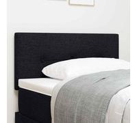 ZQQLVOO Cabecero con cabecera Manual Negro Modern Upholstered Bed Frame Headboard with Adjustable Height, Soft Velvet Fabric for Bedroom Decor, Solid Pine Wood Construc