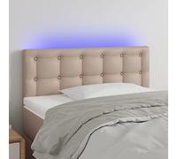 ZQQLVOO Cabecero con LED Cuero sintético Color Capuchino Modern LED Headboard with Adjustable Height, Synthetic Leather Upholstery for Bedroom, Back Support for Reading