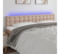 ZQQLVOO Cabecero con LED Cuero sintético Color Capuchino Modern LED Headboard with Adjustable Height, Synthetic Leather Upholstery for Bedroom, Back Support for Reading