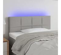 ZQQLVOO Cabecero con LED de Tela Gris Claro Modern LED Headboard with Adjustable Height, USB Powered Bed Frame Backrest for Bedroom Comfort and Reading Support 100x5x78