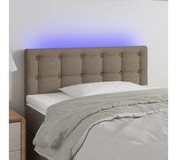 ZQQLVOO Cabecero con LED de Tela Gris Taupe Modern LED Headboard with Adjustable Height, USB Powered Backlit Bed Frame for Bedroom Comfort and Support 90x5x78/88 cm