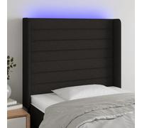 ZQQLVOO Cabecero con LED de Tela Negro Modern LED Headboard with Adjustable Height and RGB Lighting, Breathable Fabric Upholstery for Bedroom Comfort and Back Support 9