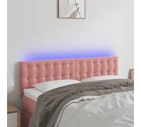ZQQLVOO Cabecero con LED de Terciopelo Rosa Classic LED Bed Frame Headboard with Adjustable Height, Soft Velvet Upholstery for Modern Bedroom Support and Backrest Comfo