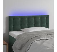 ZQQLVOO Cabecero con LED de Terciopelo Verde Oscuro Classic LED Bed Frame Headboard with Adjustable Height, Soft Velvet Upholstery for Modern Bedroom Support and Backre