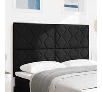 ZQQLVOO Cabecero con Luces de Tiras LED con cabecera Negro Diamond Block LED Headboard with Wood Frame for Modern Bedroom, Soft Fabric Upholstered Bed Headboard with En