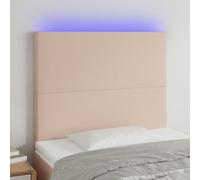 ZQQLVOO Cabecero con Luces LED Cuero sintético Capuchino Classic LED Headboard with Modern Design, Adjustable Height, and Durable Synthetic Leather for Bedroom Comfort