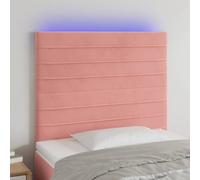 ZQQLVOO Cabecero con Luces LED Terciopelo Rosa Classic LED Bed Frame Headboard with Adjustable Height, Soft Velvet Upholstery for Modern Bedroom Support and Backrest Co