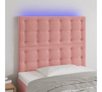 ZQQLVOO Cabecero con Luces LED Terciopelo Rosa Classic LED Bed Frame Headboard with Adjustable Height, Soft Velvet Upholstery for Modern Bedroom Support and Backrest Co