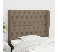 ZQQLVOO Cabecero con Orejas de Tela Gris Taupe Classic Tufted Upholstered Bed Frame Headboard with Ears, Adjustable Height, Durable Fabric and Wooden Legs for Bedroom D