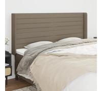 ZQQLVOO Cabecero con Orejas de Tela Gris Taupe Classic Tufted Upholstered Bed Frame Headboard with Ears, Adjustable Height, Sturdy Wooden Legs, Breathable Fabric for Be