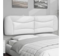 ZQQLVOO Cabecero de Cama Acolchado Cuero sintético Blanco Padded Upholstered Headboard with Elegant Design for Bedroom, Durable Synthetic Leather, Easy Installation wit