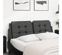 ZQQLVOO Cabecero de Cama Acolchado Cuero sintético Negro Padded Upholstered Headboard with Foam Cushion, Synthetic Leather Bed Headboard for Wall Mount or Bed Frame, EA