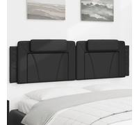 ZQQLVOO Cabecero de Cama Acolchado Cuero sintético Negro Padded Upholstered Headboard with Soft Foam, Easy Installation, Classic Design for Bedroom Comfort and Back Sup