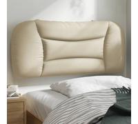 ZQQLVOO Cabecero de Cama Acolchado Tela Crema Padded Headboard with PP Fiber Filling, Elegant Design for Bedroom Comfort and Back Support, Easy Installation with Straps