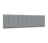 ZQQLVOO Cabecero de Cama Acolchado Tela Gris Claro Padded Upholstered Bed Headboard with Soft Polyester Fabric, PP Fiber Filling, Easy Installation Straps for Wall Moun