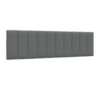 ZQQLVOO Cabecero de Cama Acolchado Tela Gris Oscuro Padded Upholstered Bed Headboard with Soft Polyester Fabric, PP Fiber Filling, Easy Installation Straps for Wall Mou