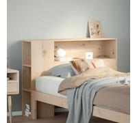 ZQQLVOO Cabecero de Cama con almacenaje Madera Maciza de Pino Solid Pine Wood Headboard with Storage Shelves, Freestanding Bed Frame for Bedroom, Space Saving Design, D