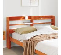 ZQQLVOO Cabecero de Cama con estantes Madera Maciza Pino marrón Solid Pine Wood Headboard with Shelves, Stable Bed Frame Headboard with Storage for Bedroom, Space Savin