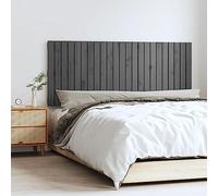 ZQQLVOO Cabecero de Cama de Pared Madera Maciza Pino Gris Wall Mounted Wooden Headboard with Classic Design, Solid Pine Wood for Bedroom, Rustic Style Back Support for