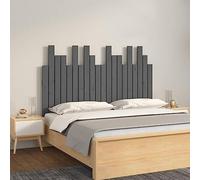 ZQQLVOO Cabecero de Cama de Pared Madera Maciza Pino Gris Wooden Wall Mounted Headboard with Classic Design, Solid Pine Wood Slats for Bedroom Back Support and Rustic D