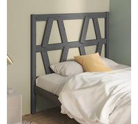 ZQQLVOO Cabecero de Cama Madera Maciza de Pino Gris Wooden Slat Headboard with Solid Pine Construction, Modern Bed Frame Headboard for Bedroom Back Support 96x4x100 cm