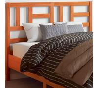 ZQQLVOO Cabecero de Cama Madera Maciza de Pino marrón Cera Wooden Bed Frame Headboard with Slatted Design, Solid Pine Wood Headboard for Bedroom, Modern Rustic Style Ba