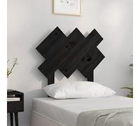 ZQQLVOO Cabecero de Cama Madera Maciza de Pino Negro Solid Pine Wood Bed Headboard with Rustic Charm, Comfortable Back Support for Bedroom and Guest Room 72,5x3x81 cm