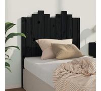 ZQQLVOO Cabecero de Cama Madera Maciza de Pino Negro Solid Pine Wood Bed Headboard with Rustic Charm, Comfortable Back Support for Bedroom and Guest Room 96x4x110 cm