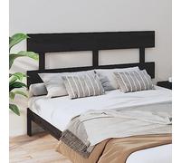 ZQQLVOO Cabecero de Cama Madera Maciza de Pino Negro Wooden Bed Frame Headboard, Solid Pine Wood Headboard for Bed, Elegant Design with Comfortable Back Support for Bed