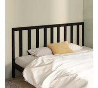 ZQQLVOO Cabecero de Cama Madera Maciza de Pino Negro Wooden Bed Headboard for Bed Frame, Solid Pine Wood Headboard with Rustic Design, Elegant Bedroom Decor 186x4x100 c