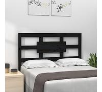 ZQQLVOO Cabecero de Cama Madera Maciza de Pino Negro Wooden Bed Headboard with Rustic Charm, Solid Pine Wood Frame for Bedroom and Guest Room Support 80,5x4x100 cm