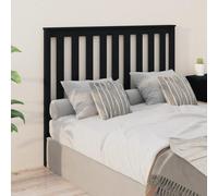 ZQQLVOO Cabecero de Cama Madera Maciza de Pino Negro Wooden Slat Headboard with Pine Solid Wood, Modern Bed Frame Headboard for Back Support and Bedroom Decor 146x6x101