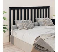ZQQLVOO Cabecero de Cama Madera Maciza de Pino Negro Wooden Slat Headboard with Pine Solid Wood, Modern Bed Frame Headboard for Back Support and Bedroom Decor 166x4x100