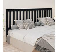 ZQQLVOO Cabecero de Cama Madera Maciza de Pino Negro Wooden Slat Headboard with Pine Solid Wood, Modern Bed Frame Headboard for Back Support and Bedroom Decor 206x6x101